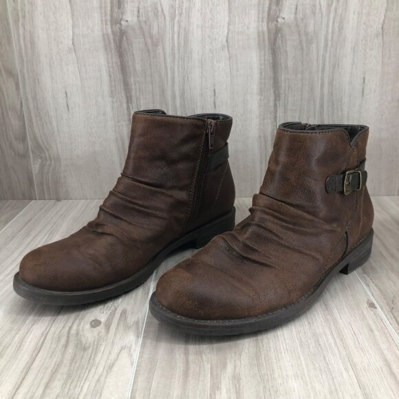 Baretraps Ankle Boots Womens 7M Callahan Brown Zip Booties - Picture 4 of 11